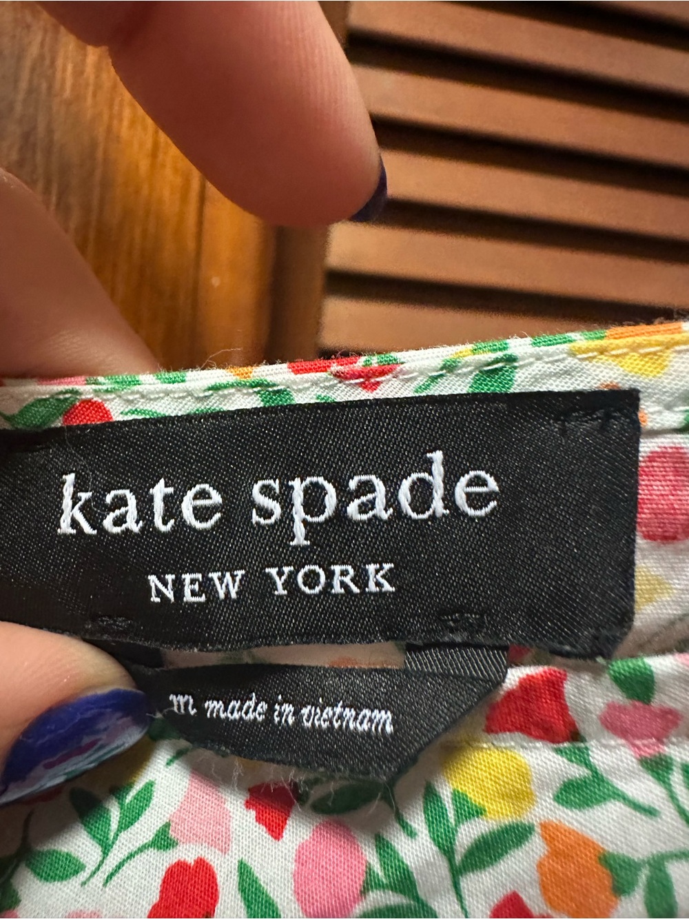 Kate Spade New York Floral Smocked Waist Dress – Size Medium 🌸🍋 - Picture 4 of 5